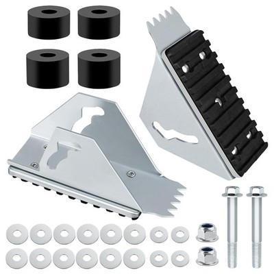 Aluminum Anti-Skid Shoe Kit for Extension Ladders,Rubber Padded As Pictured 