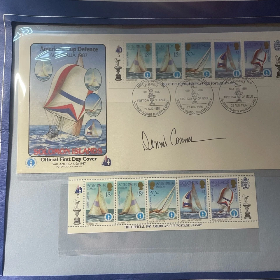 1987-AMERICA'S CUP Sailing Mint Stamps And Cover Solomon Islands - Image 4 of 4