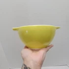 Vintage PYREX #441 Yellow Green Cinderella mixing bowl 1 1/2 PT Made in USA