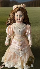Franklin Mint BeBe Thuillier Antique Reproduction 22" Porcelain Doll NIB
