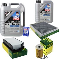Mann Inspektionspaket 6L Liqui Moly Top Tec 5W-30 FüR Hyundai I30 1.6 Crdi 1.4