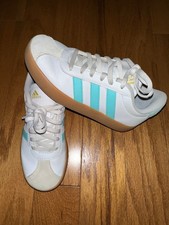 Adidas VL Court 3.0 Shoes Womens US Size 3 Green Suede Gum Sneakers JS2596