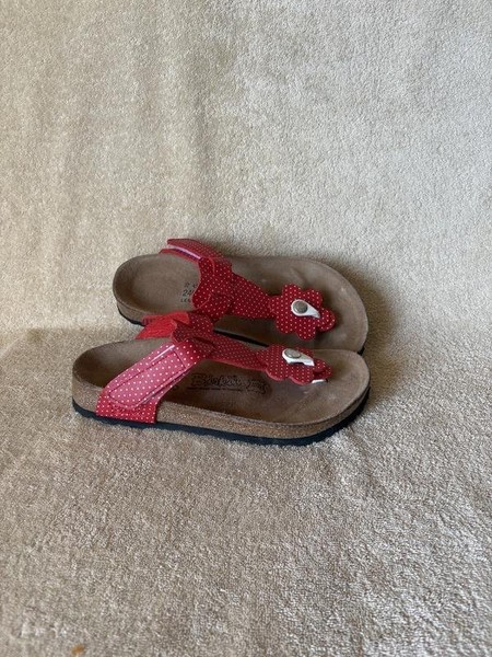 Women Birkenstock Flip Flops Red 37