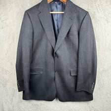 Vintage Hart Schaffer Marx Blazer Size 42R Navy Blue Old Money USA Made FLAWS