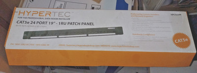 Hypertec CAT5e 24 Port 19'' 1RU Network Patch Panel HPC5e24P Brand New Sealed
