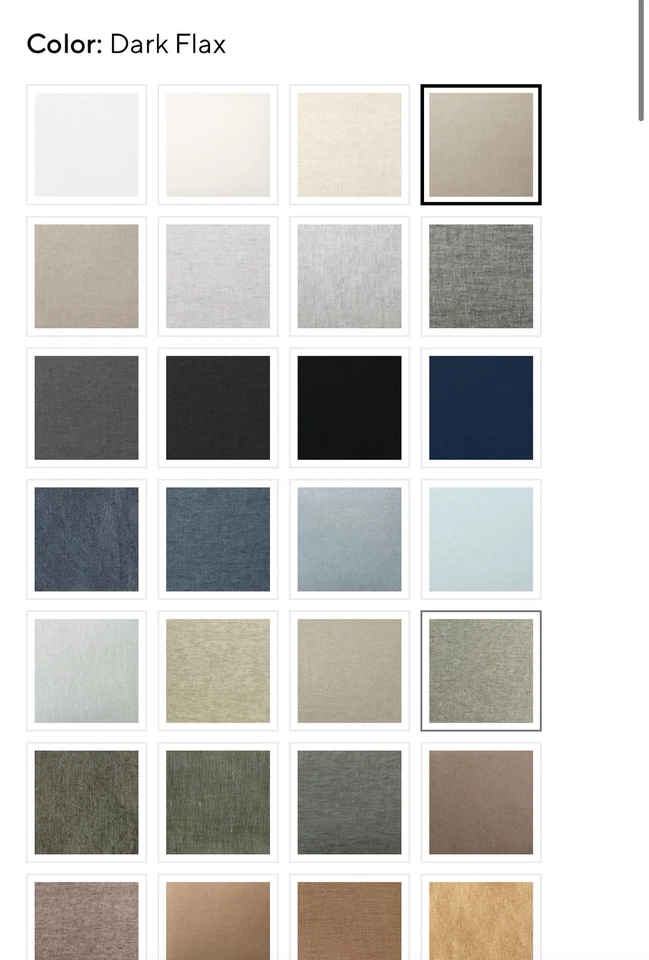 Pottery Barn Belgian Flax Linen King Duvet & 3 Euro Shams In Dark Flax - Image 3 of 3