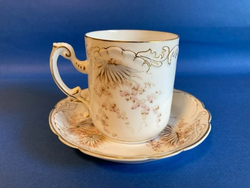 Antike ROSENTHAL Mokkatasse 2tlg. R.C. Kronach um 1900 Jugendstil - Bild 2 von 4