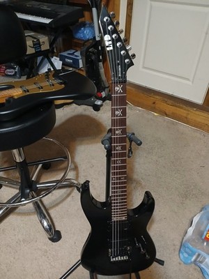 ESP LTD KH-202 Kirk Hammett black reverse head stock