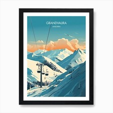 Listing image for Poster Of Grandvalira Andorra, Sk Framed Wall Art Poster Canvas Print Picture