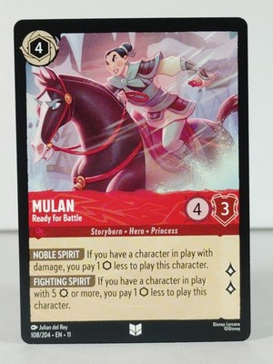 Mulan - Ready for Battle - Winterspell #108 - LORCANA - singles