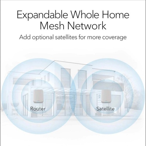 NETGEAR - Système Wi-Fi 6 Tri-Band Mesh Orbi série 750 AX5200 (pack de 2) - Blanc - Photo 3/12