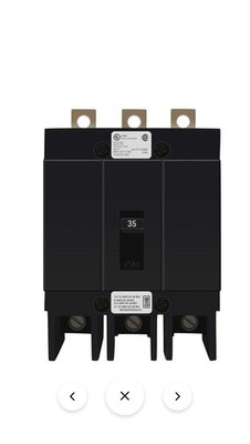 Eaton GHB3035 35A 3 Poles Circuit Breaker - Black