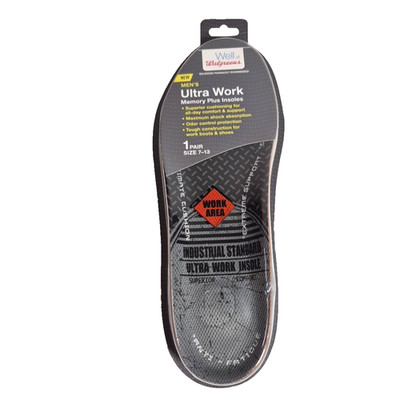 Ultra Work Memory Plus Insole Men´s Sizes 7-13 Superior Comfort Industrial PAIR