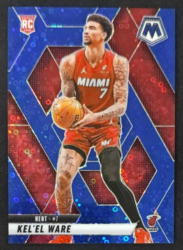 Kelel Ware 2024-25 Panini Mosaic 79/85 Blue Disco RC Miami Heat #232