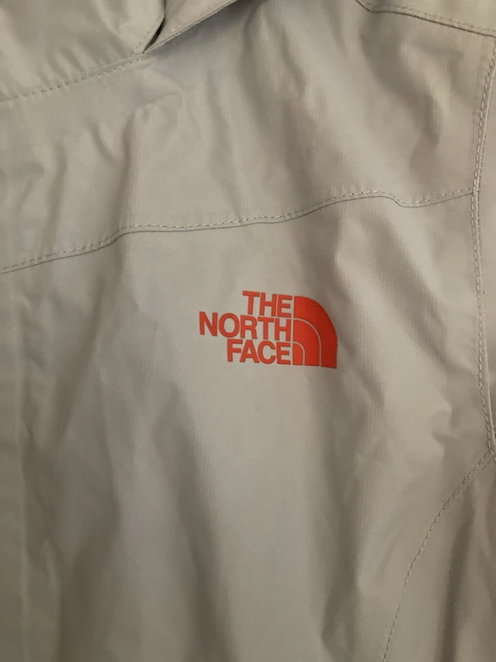 NUEVO 🔥 Chaqueta North Face Dry Vent XS para mujer gris/naranja con capucha impermeable Foto 3 de 4