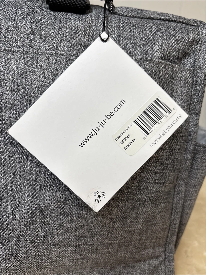 JU-JU-BE CLASSIC CONVERTIBLE BACKPACK GRAPHITE BFF NEW With Tags - Изображение 4 из 4