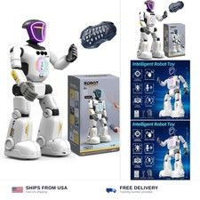 Robot Toy for Kids, Voice Recording Playback Remote Control Robot, LED Faces ...