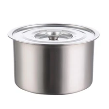 Stainless Steel Stockpot Multipurpose Stockpot with Lid Seamless Cooking Pot ...