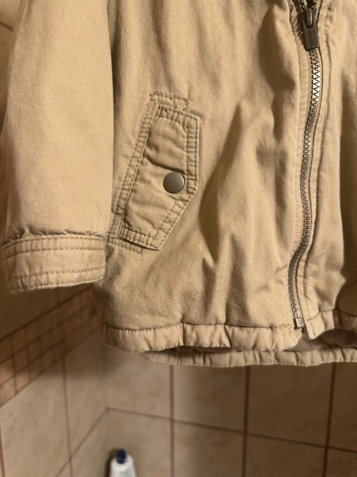 Chaqueta Old Navy Niños 5T Utility Basewood Con Capucha Beige Carga Vellón Forrado Otoño Foto 3 de 4