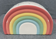 Rainbow Ceramic Decor Star Cutout Boho Nursery Kids Room Accent