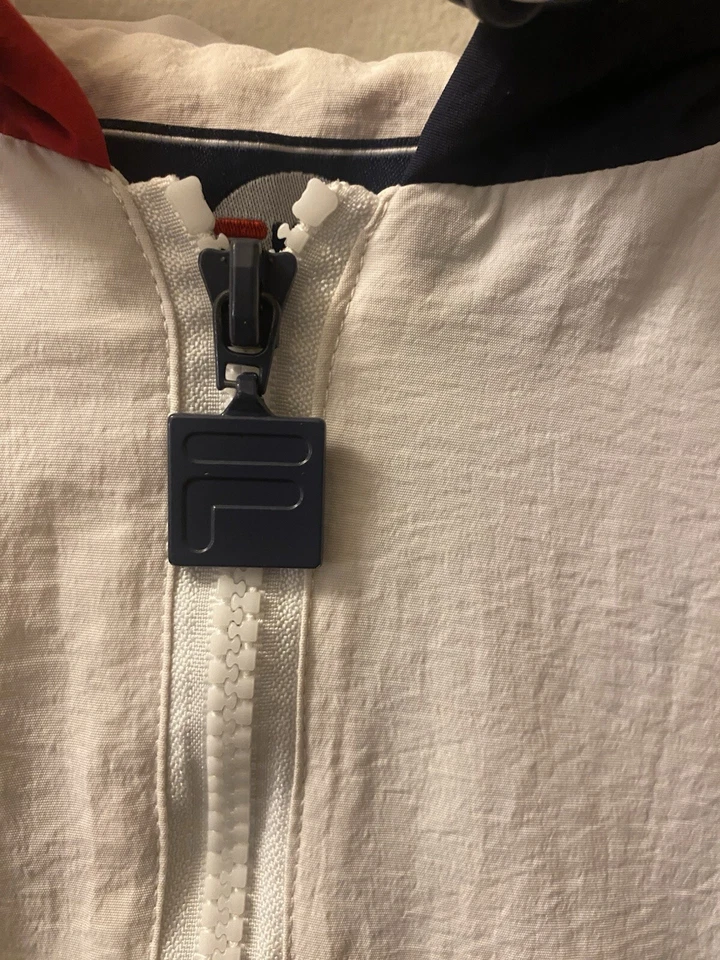 Vintage Fila Capucha Rojo Blanco Azul Talla XXL Foto 2 de 4