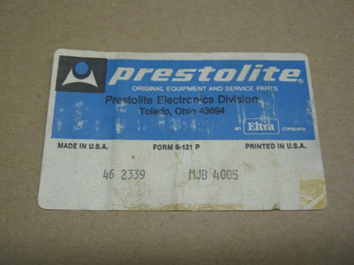 Prestolite Genuine Fan Motor, MJB-4005 (46-2339); Flxible Co 1976-1977 Coach A/C - Picture 3 of 5
