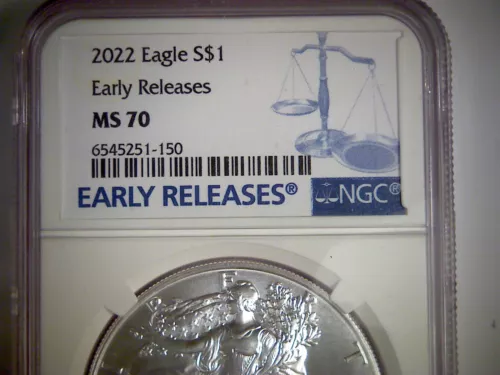 2022-(W) American Silver Eagle NGC MS 70 "Early Releases", 6545251-150