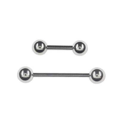 1,2mm TITAN Piercing Barbell Stab mit 2 Kugeln Ohr Brust Intim Piercing Stecker