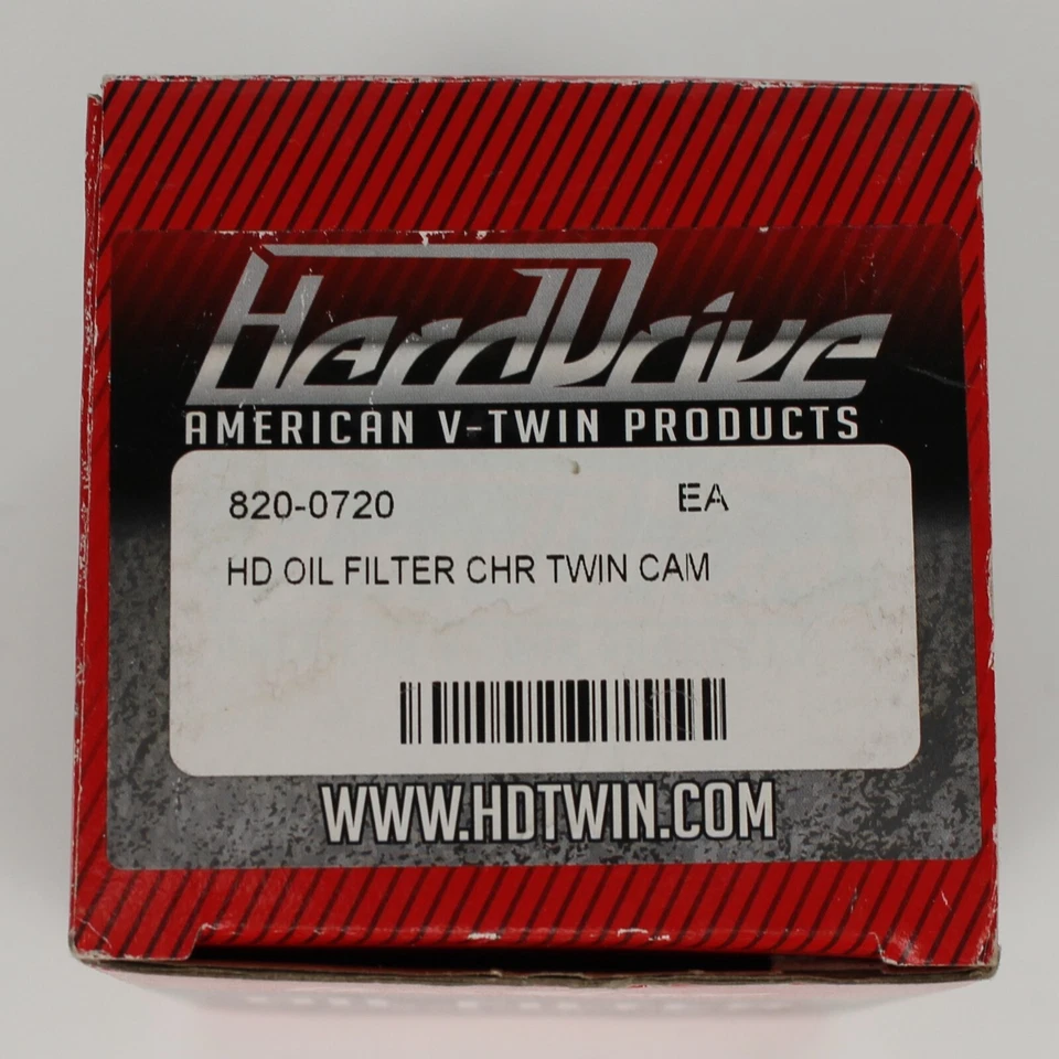HardDrive Oil Filters 820-0720 Chrome - For Harley Davidson - Image 2 of 4