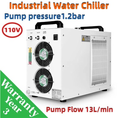 Industrial Water Chiller Pump Flow 13L/min 1.2bar 110V 60Hz S&A CW-5200DH