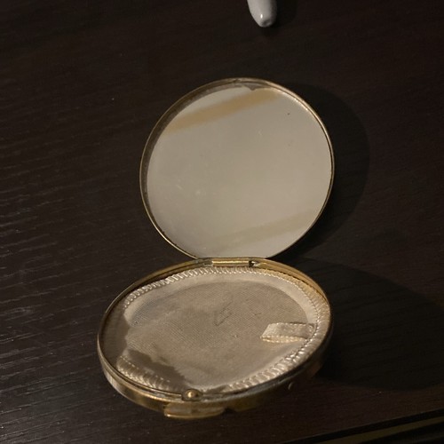 Vintage Puder Messing Faux Kompakt mit Messing Detail - Bild 3 von 6