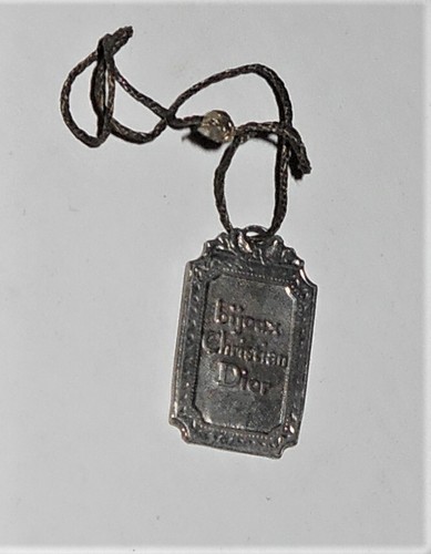 Christian Dior Bijoux Silver Vintage Tag Stamped trinket Charm Germany Original  - Picture 2 of 5