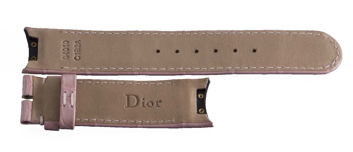 ケイコ　Dior Dior 19mm x 19mm Pink Alligator Leather Watch Band Strap
