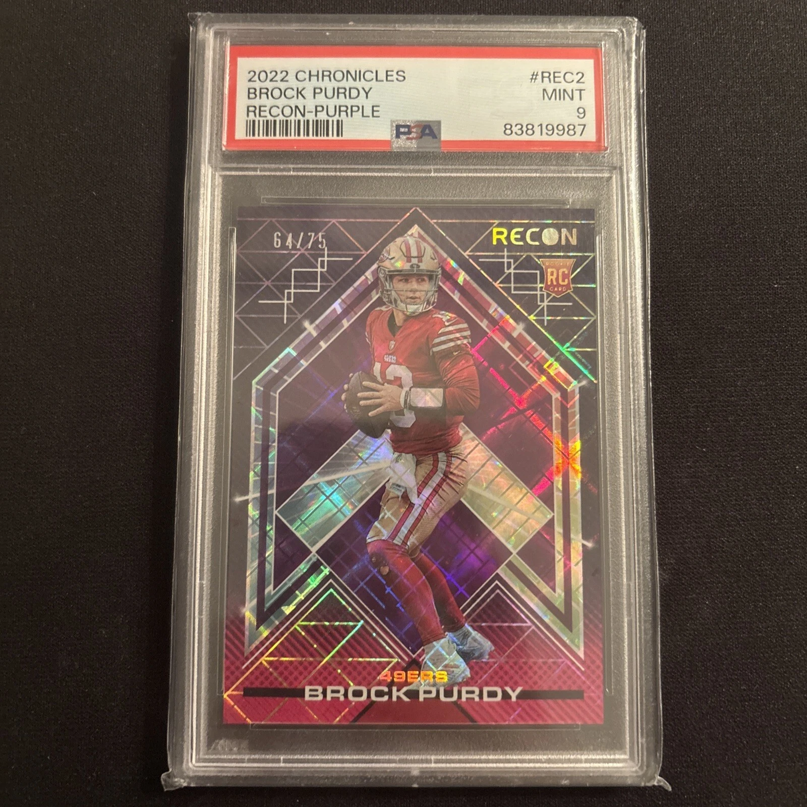 Brock Purdy Panini Chronicles Recon #REC2 Purple