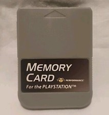 MEMORY CARD FOR SONY PLAYSTATION 1 GRAY PS1 PERFORMANCE TESTED