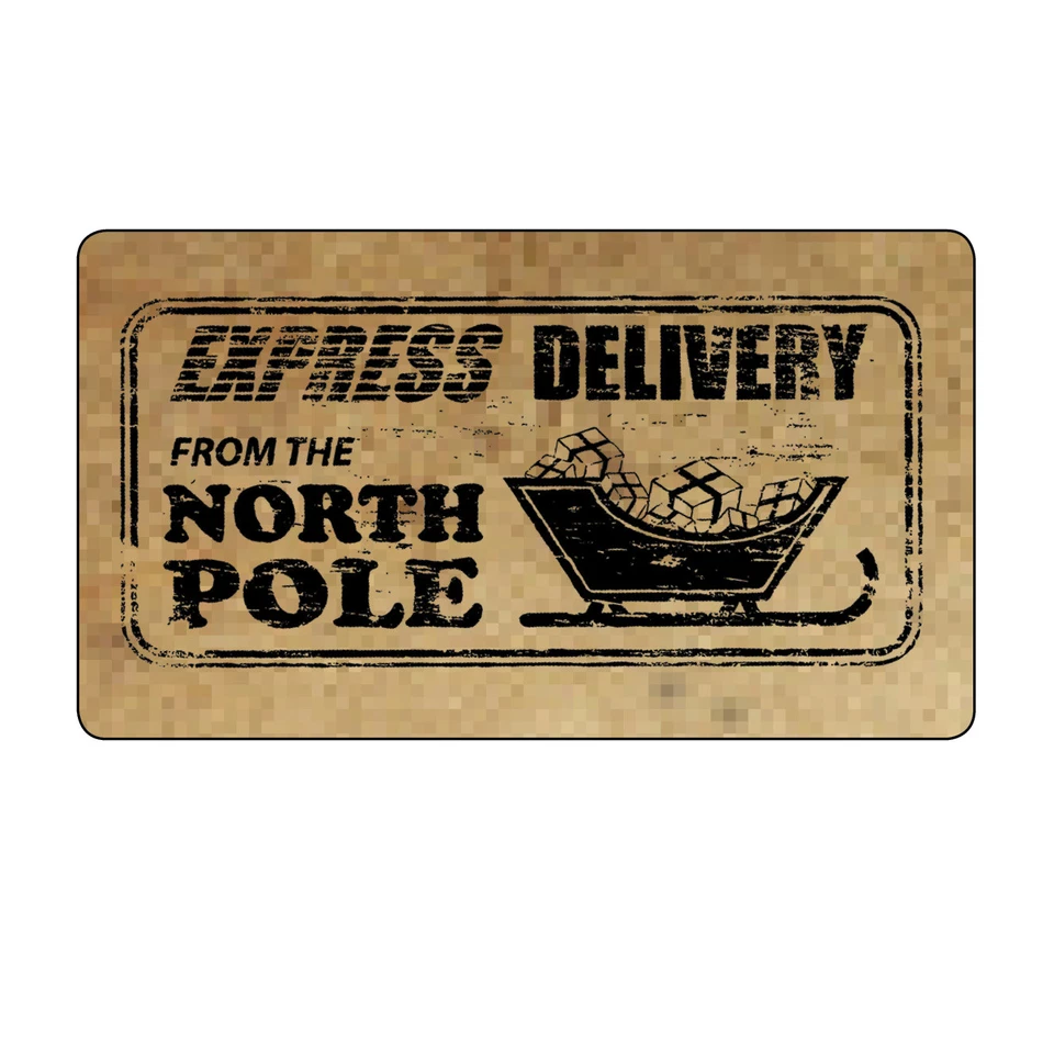 130 MINI North Pole Express Delivery Christmas Xmas Vintage Stickers Label 845