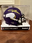Jordan Addison Autograph Yellow Ink Mini Helmet Fanatics Minnesota Vikings