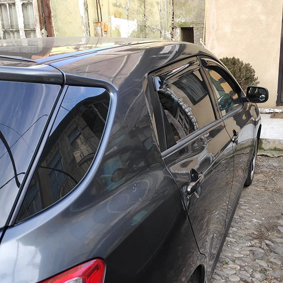 Tape-on Window Visor Rain Guard Wind Deflector for 2009-2014 Toyota Matrix Wagon Foto 4 de 4