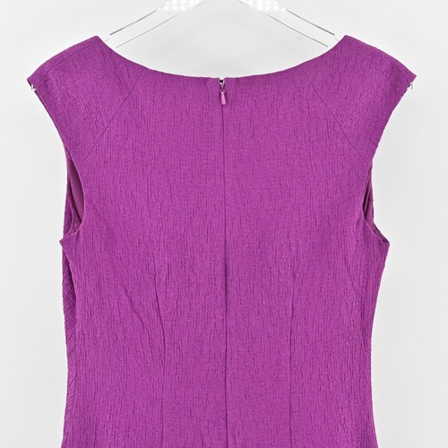 BLACK HALO Dress Size 8 Ford Mini Purple Cowl Neck Sleeveless Drop Waist Pocket - Picture 7 of 13