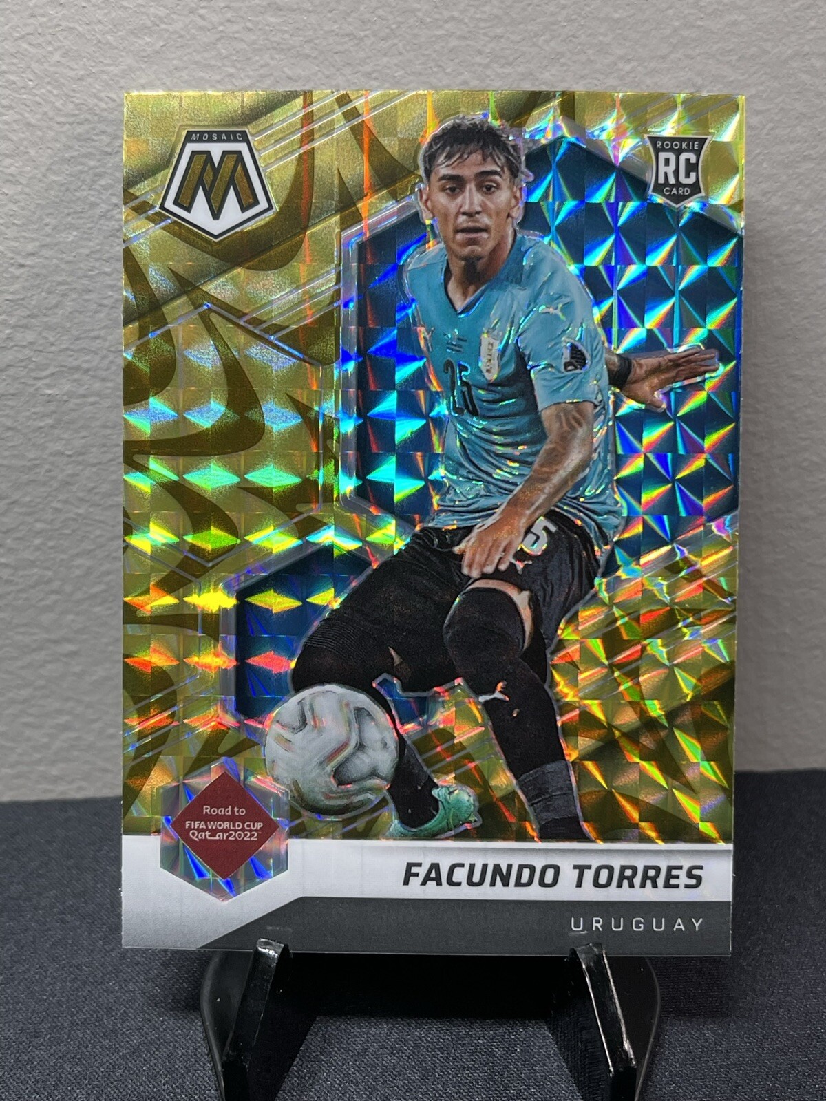 2021-22 Mosaic Road To World Cup Facundo Torres Gold Reactive Rookie Uruguay 118