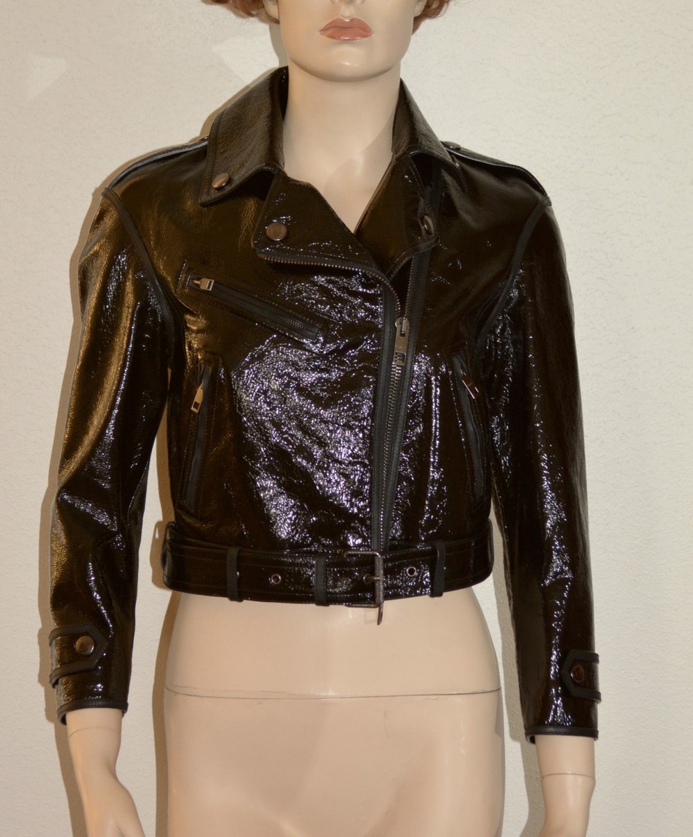 【関税&送料込み】Burberry Cropped Leather Jacket NWT BURBERRY $3995 WOMENS LEATHER CROPPED BIKER JACKET COAT