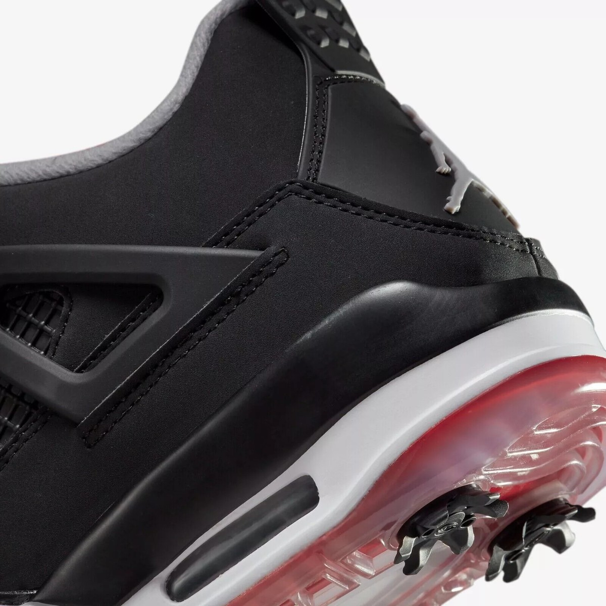 Nike Air Jordan 4 Golf Black True Red CU9981-002 Men's Size Nike Air Jordan 4 Golf Black True Red CU9981-002 Men's Size