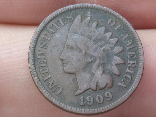 1909 P Indian Head Cent Penny- Philadelphia, Fine/VF Details