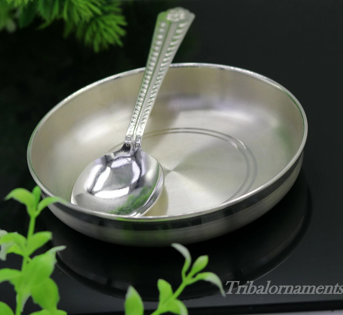 Silver plate for baby deals