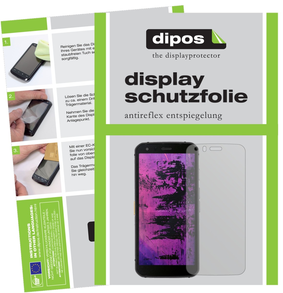 Pellicola Protettiva per Cat S62 Pro Protezione Schermo Claro Display dipos