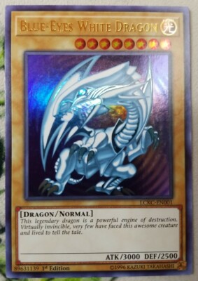 Blue Eyes White Dragon LCKC-EN001 Ultra Rare Version 2 1st Edition