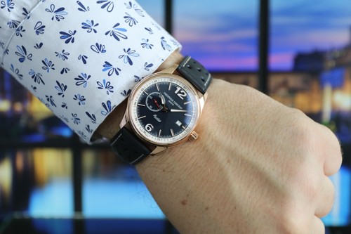Chapado en Oro Rosa FREDERIQUE CONSTANT Esfera Azul Healey Limitada a 888 Caja de Reloj/P - Imagen 18 de 20