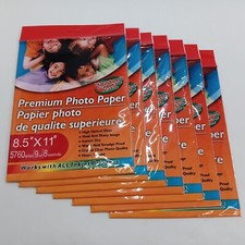 Lot of 7 Packs Of Premium Photo Paper 8.5'' x 11'' 54 Sheets Total 8 per pack