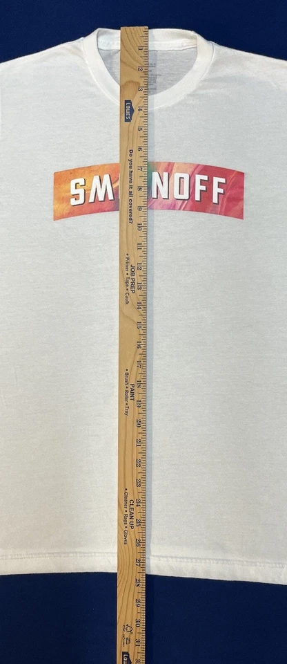 Camiseta SMIRNOFF Mandarina Nueva Sin Etiquetas Talla M Pecho 39” Blanco Verano Colores Playa Vodka Foto 4 de 4