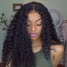Full Lace Curly Wigs 100 Human Hair Wig Pre Plucked Kinky Curly Wigs 18Inch